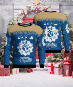 Kansas City Royals Reindeer Snowy Night Ugly Christmas Sweater