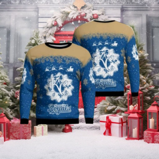 Kansas City Royals Reindeer Snowy Night Ugly Christmas Sweater