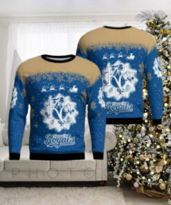 Kansas City Royals Reindeer Snowy Night Ugly Christmas Sweater