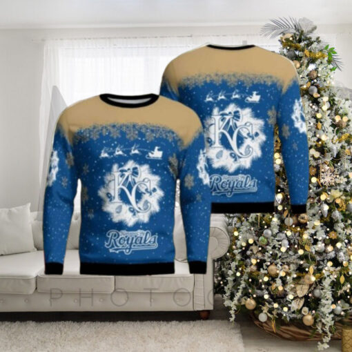 Kansas City Royals Reindeer Snowy Night Ugly Christmas Sweater