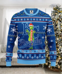 Kansas City Royals Royal Grinch Blue Christmas Wreath Ugly Sweater