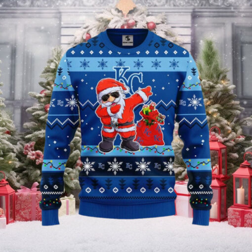 Kansas City Royals Santa Claus Dabbing Ugly Christmas Sweater