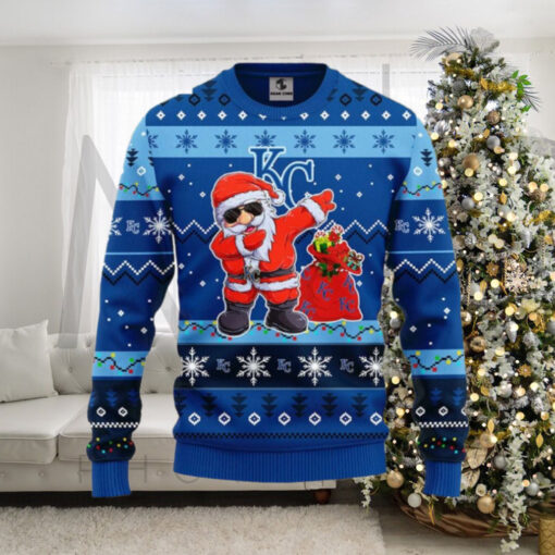 Kansas City Royals Santa Claus Dabbing Ugly Christmas Sweater