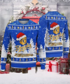 Kansas City Royals Santa Snow Scene Ugly Christmas Sweater