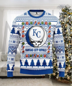 Kansas City Royals Skull Ornament Ugly Christmas Sweater