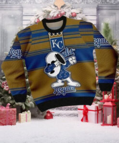 Kansas City Royals Snoopy Dab Dance Ugly Christmas Sweater