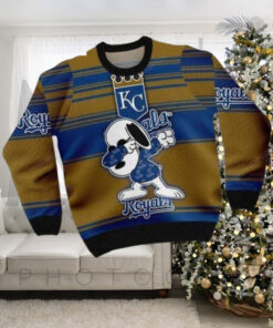 Kansas City Royals Snoopy Dab Dance Ugly Christmas Sweater