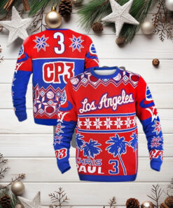 Klew NBA Los Angeles Clippers Chris Paul Ugly Sweater Holiday Ugly Christmas Sweater