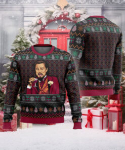 Laughing Leo DiCaprio Meme Ugly Christmas Sweater Holiday Gift Ugly Christmas Sweater