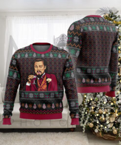 Laughing Leo DiCaprio Meme Ugly Christmas Sweater Holiday Gift Ugly Christmas Sweater