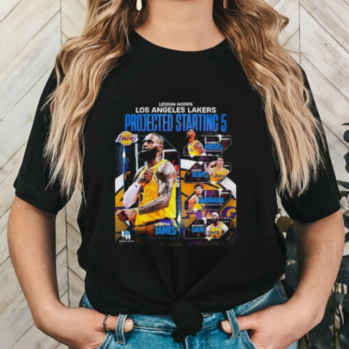 Legion hoops Los Angeles Lakers projected starting 5 shirt