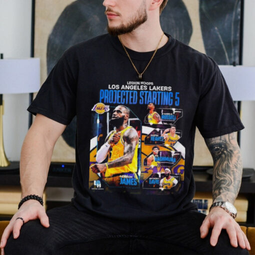 Legion hoops Los Angeles Lakers projected starting 5 shirt