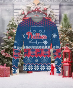 Liberty Bell Pattern Philadelphia Phillies Ugly Christmas Sweater