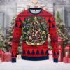 Los Angeles Angels Christmas Sweater With Baseball Themed Holiday Tree