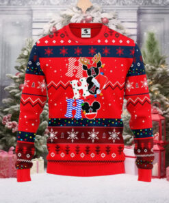 Los Angeles Angels Ugly Christmas Sweater With Mickey Ho Ho Ho Design