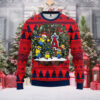 Los Angeles Angels Ugly Christmas Sweater With Minions Christmas Tree