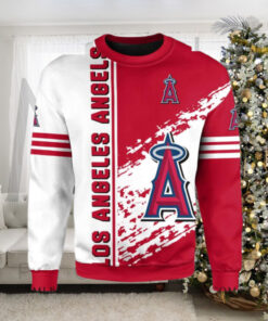 Los Angeles Angels Ugly Sweater With Striking Red And White Design