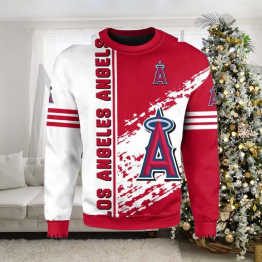 Los Angeles Angels Ugly Sweater With Striking Red And White Design