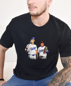 Los Angeles Dodgers baseball players cosplay Jason Voorhees and Freddy Krueger shirt