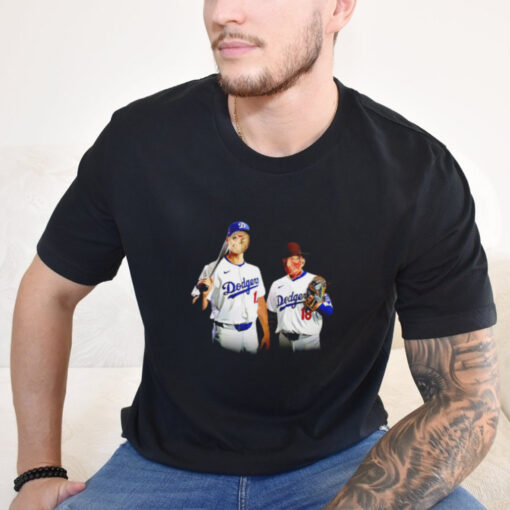 Los Angeles Dodgers baseball players cosplay Jason Voorhees and Freddy Krueger shirt