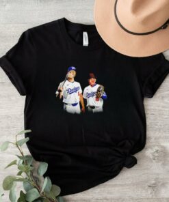 Los Angeles Dodgers baseball players cosplay Jason Voorhees and Freddy Krueger shirt