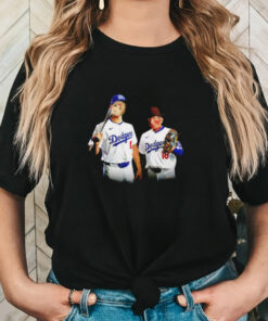 Los Angeles Dodgers baseball players cosplay Jason Voorhees and Freddy Krueger shirt