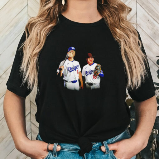 Los Angeles Dodgers baseball players cosplay Jason Voorhees and Freddy Krueger shirt