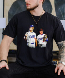 Los Angeles Dodgers baseball players cosplay Jason Voorhees and Freddy Krueger shirt