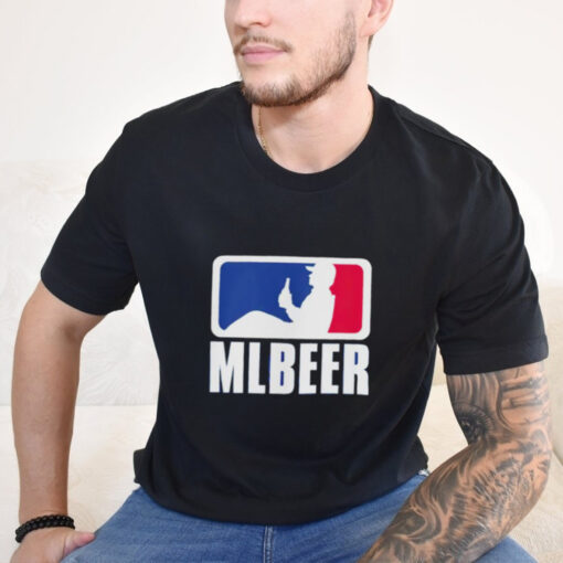 MLBeer MLB parody logo funny baseball and beer lover shirt