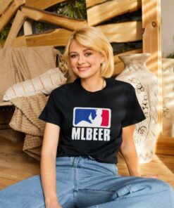 MLBeer MLB parody logo funny baseball and beer lover shirt