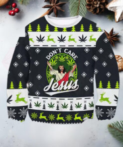 Marijuanas Jesus Cannabis Ugly Christmas Sweater For Holiday 2024 Xmas Gifts