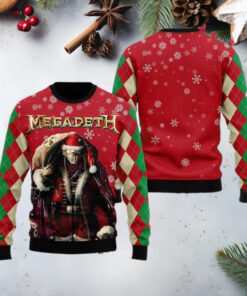 Megadeth Chirstmas Gifts 2024 Xmas For Family And Friends Ugly Sweater