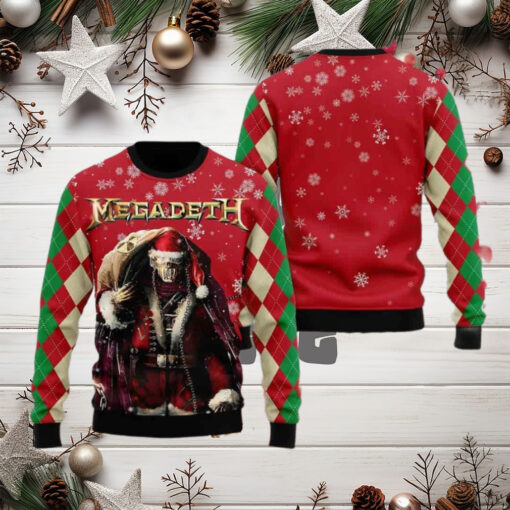 Megadeth Chirstmas Gifts 2024 Xmas For Family And Friends Ugly Sweater