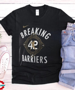 Men's Brooklyn Dodgers Jackie Robinson Nike Black Cooperstown Collection Breaking Barriers Performance T Shirt