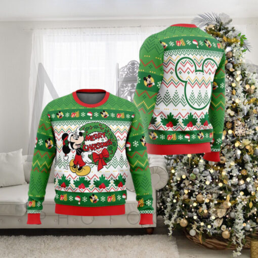 Merry Christmas Mickey Mouse Disney Ugly Christmas Sweater Holiday Gift Ugly Christmas Sweater