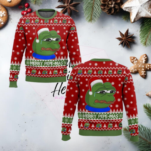 Merry Pepe mas Christmas Ugly Sweater