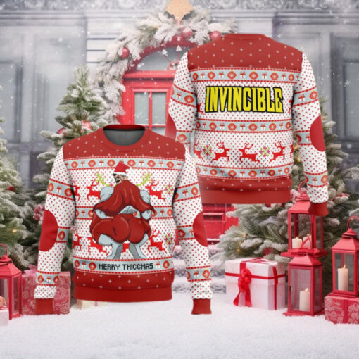 Merry Thiccmas Omni Man Invincible Ugly Christmas Sweater Holiday Gift Ugly Christmas Sweater