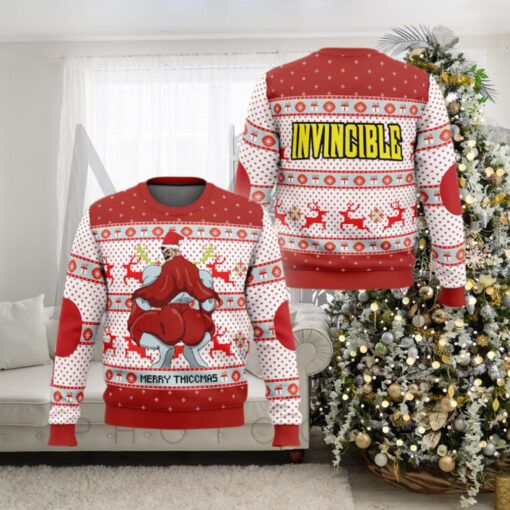 Merry Thiccmas Omni Man Invincible Ugly Christmas Sweater Holiday Gift Ugly Christmas Sweater