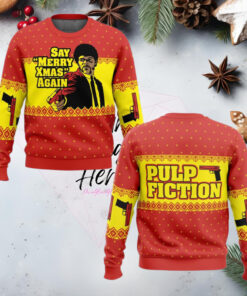 Merry Xmas Again Pulp Fiction Ugly Christmas Sweater