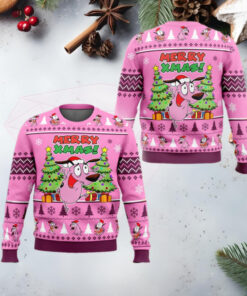 Merry Xmas Courage The Cowardly Dog Ugly Christmas Sweater