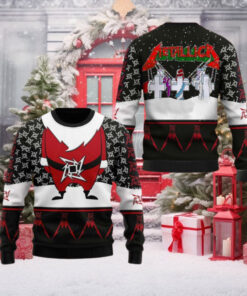 Metallica Merry Christmas Master Of Puppets Santa Style Snowy Night Holiday Ugly Christmas Sweater Gift For Holiday 2024