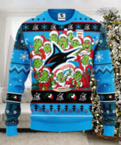 Miami Marlins 12 Grinch Xmas Day Ugly Christmas Sweater