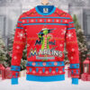 Miami Marlins Baby Yoda Christmas Lights Ugly Christmas Sweater