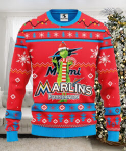 Miami Marlins Grinch Foundation Red Ugly Christmas Sweater