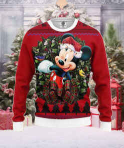 Mice Noel Style Mickey Santa Hat Disney Ugly Christmas Sweater Gift For Holiday 2024