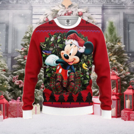 Mice Noel Style Mickey Santa Hat Disney Ugly Christmas Sweater Gift For Holiday 2024