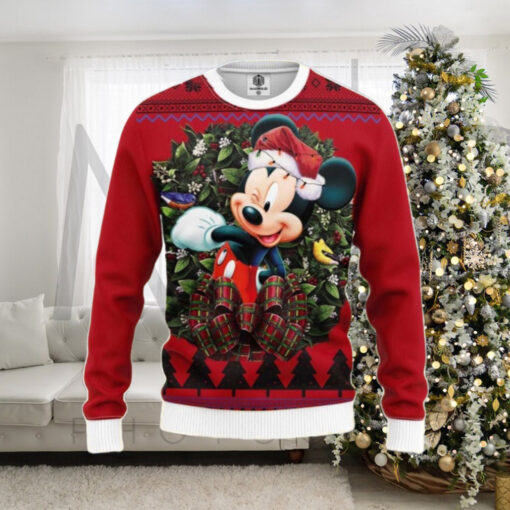 Mice Noel Style Mickey Santa Hat Disney Ugly Christmas Sweater Gift For Holiday 2024