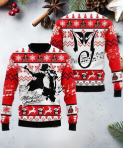 Michael Jackson With Signature Christmas Sweater Chirstmas Gifts 2024 Xmas For Family And Friends Ugly Sweater