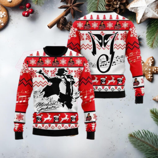 Michael Jackson With Signature Christmas Sweater Chirstmas Gifts 2024 Xmas For Family And Friends Ugly Sweater