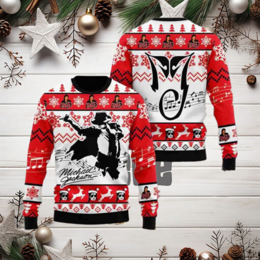 Michael Jackson With Signature Christmas Sweater Chirstmas Gifts 2024 Xmas For Family And Friends Ugly Sweater